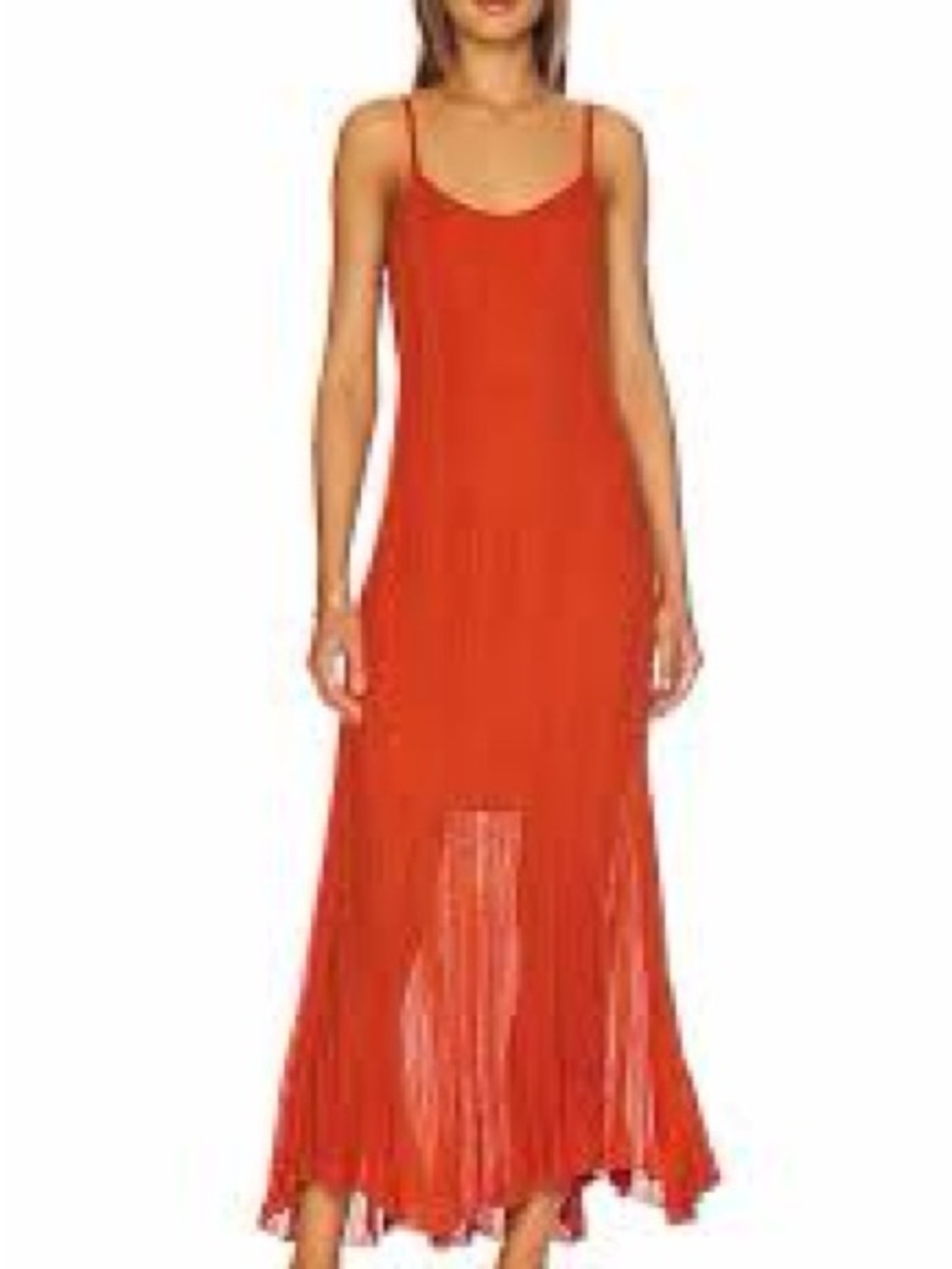ASTR Telma Ribbed Knit Maxi Dress in rust